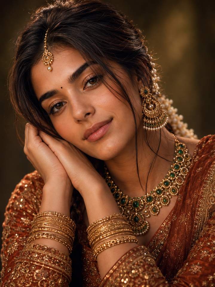 Luxury Bridal Portrait — AI image prompt example generated with this prompt