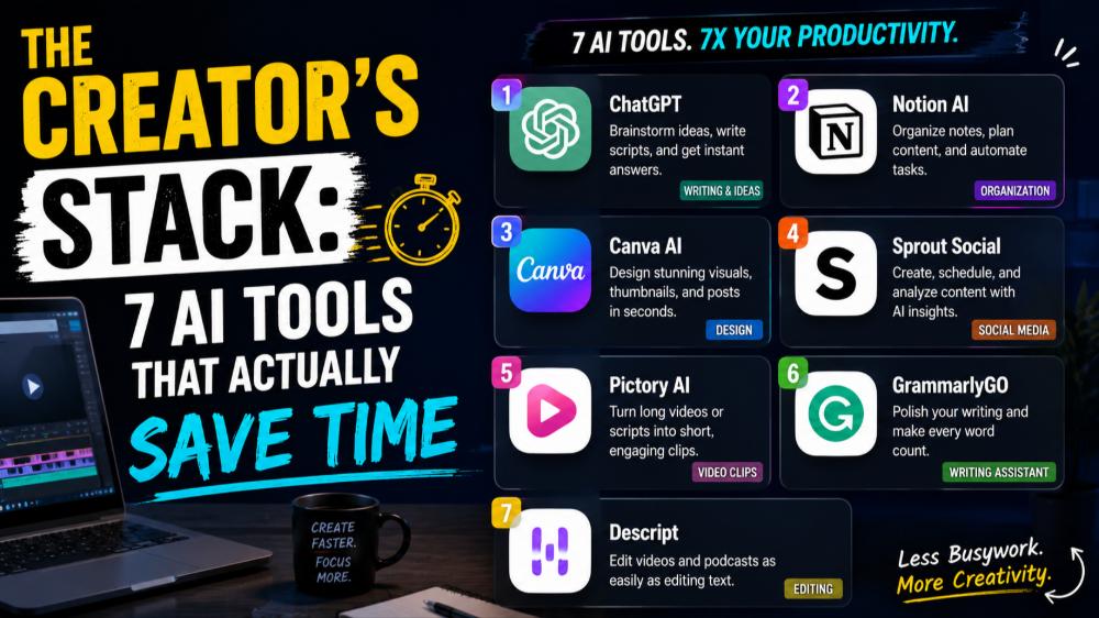 The Creator's Stack: 7 AI Tools That Actually Save Time
