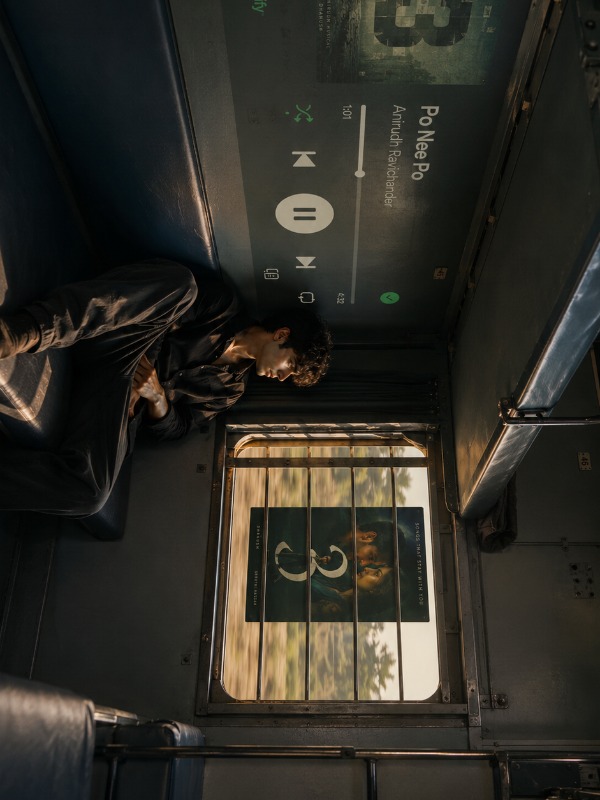 Cinematic Train Journey Music Poster — AI image prompt example generated with this prompt