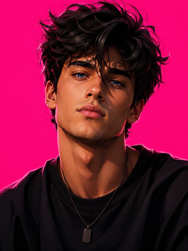 Neon Noir Character Portrait — AI image prompt example generated with this prompt