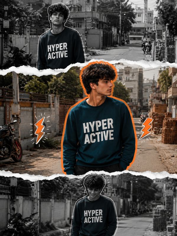 Urban Hyper Active Torn-Paper Portrait Collage — AI image prompt example generated with this prompt